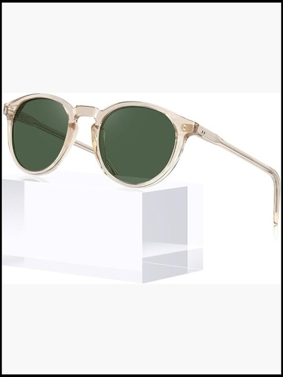 Round Acetate Polarized Sunglasses UV Protection Retro Style main image 7
